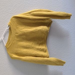 Wild Fable lime green, yellow crop sweater
